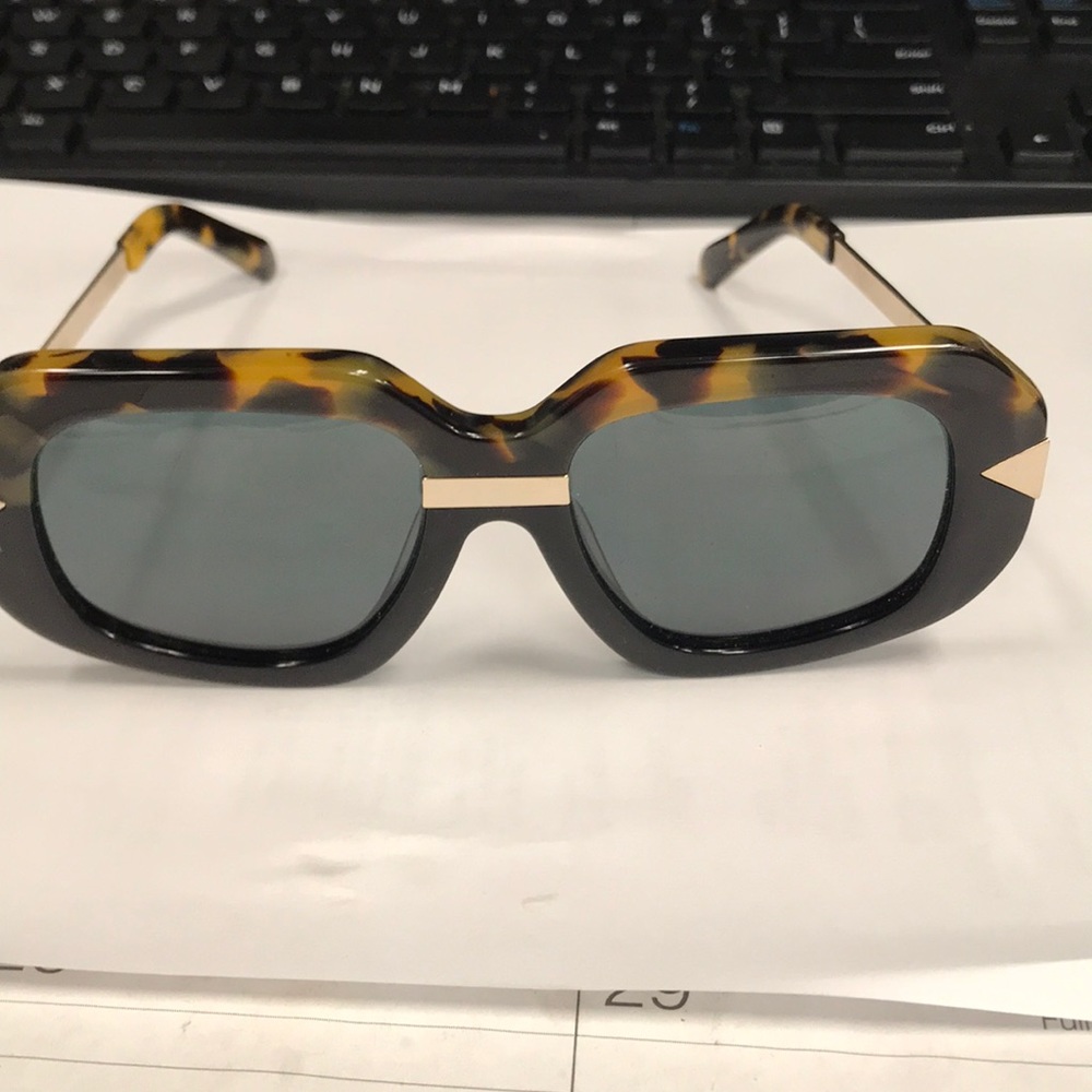 Karen Walker sunglasses with tortoise and gold tone hardware. Like new!